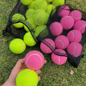 Pink Tennis Ball High Elasticity Beginner Children Practice Ball Pet Soft Ball Purple Blue Colorful Tennis Ball for Learners