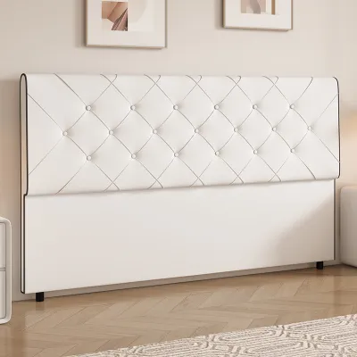 2025 New Style Solid Wood Ultra-Thin Integrated Bed Headboard Double Person Bed Side Simple Modern Style Free Standing Design