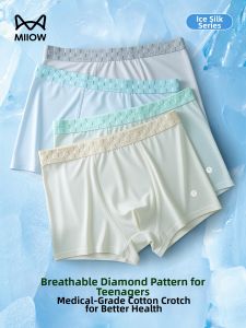 MiiOW | Ice Silk Summer Youth Large Size Boxer Shorts Underwear