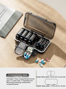 XIALANHUAXI | Weekly Medication Reminder Organizer Portable 7 Days