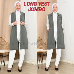LYNFASHIONISTA-POCKET VEST BLAZER WANITA JUMBO DELIA OUTER FASHION MUSLIM KOREA STYLE