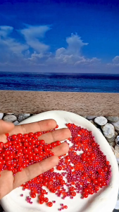 kombinasi mutiara sintetis manik metalik kristal ceko Grade A premium per 20 gram