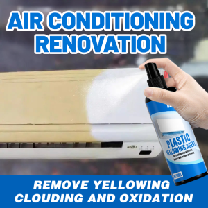KJM New Plastic Renewal Spray 50ml - Universal Aircon Yellowing Remover High Efficiency Restorer for AC Units Easy to Use