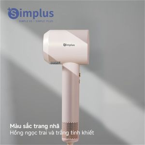 [New Arrival] Simplus Máy sấy tóc Tốc độ cao Gia đình nhiệt độ ổn định 200 triệu ion âm chăm sóc tóc Hai màu tùy chọn hồng ngọc trai hoặc trắng CFJH010