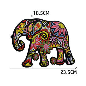 1 Piece Embroidered Heart Elephant Shape Design Patch Cute Sew On Patch for Clothing Jeans Jacket Decoration