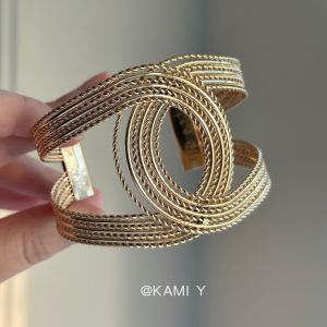 Exaggerated Geometric Circle Hand Bracelet Unique Design Knot Crossed Bracelet Fashionable Accessory for Women Alloy Material