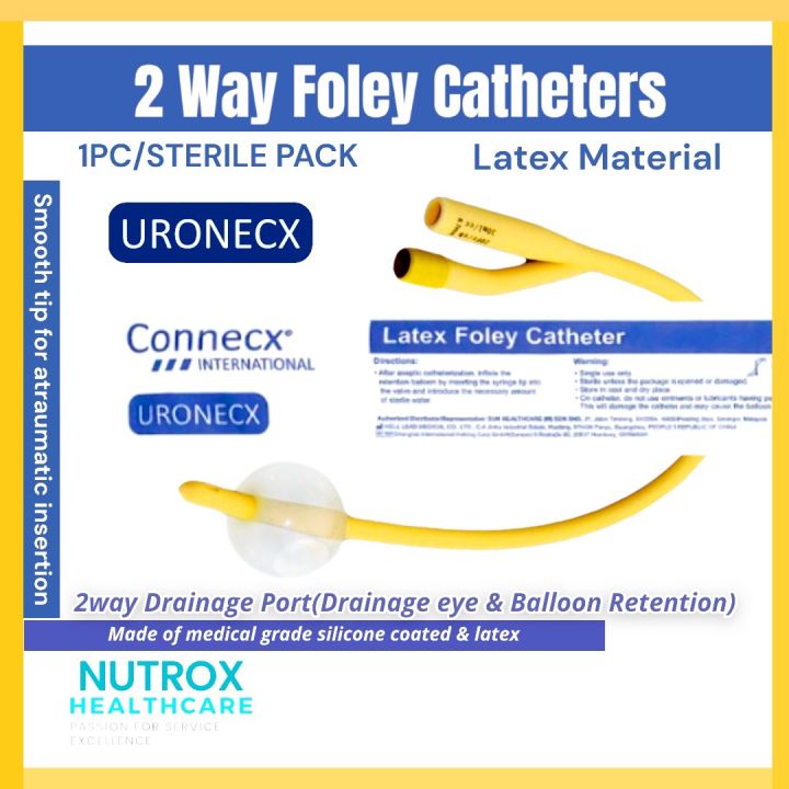 2-Way Silicone Coated Latex Foley Catheter Packing: 10pcs per box | Lazada