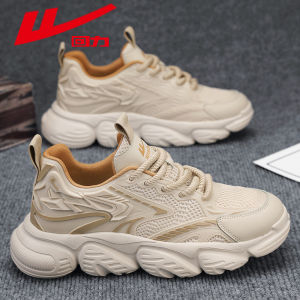 Warrior Mens Shoes 2025 New Spring Summer Mesh Sports Dad Shoes Student Thick Bottom Heightening Fashion Trend Board Shoes