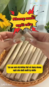 Nhang Ngải Cứu 1 Hộp 10 Thanh Kèm Đế Gỗ | Nhang Xông Phòng Thảo Mộc Thơm Dịu Cháy Lâu Ít Khói Cao Cấp