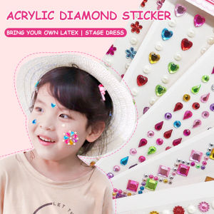 【COD】Stiker Anak-anak Stiker Permata Kristal Berlian Bahan Akrilik Untuk Dekorasi Anak Mainan Anak Perempuan-💞Margot