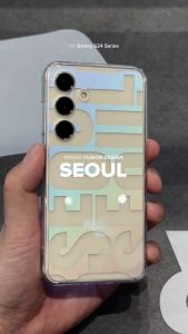 RINGKE® FUSION DESIGN Samsung Galaxy S24 Ultra Clear Hard Back with Seoul Design Shockproof TPU Bumper Phone Cover Case