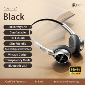 iKF R1/R1-POP Wireless Retro Headphones Bluetooth V 5.3 HiFi Sound Quality 60 Hours Game Mode Built-in Microphone Throwback Design Lightweight OOTD Supports dual-device Connectivity