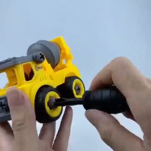 MAINAN ANAK MOBILAN DIY TRUK BONGKAR PASANG KONTRAKTOR ISI 4 JENIS KONSTRUKSI KERUK MOLEN
