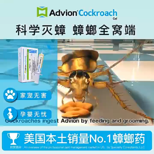 Advion Cockroach Gel Bait 30g / 4 x 30g With Plunger & Tips Indoor Outdoor Roach Control for German American Cockroache