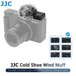 JJC | JJC Cold Shoe Wind Muff for Sony ZV-E10 II ZVE10 ZV-1F ZV1F ZV-1 II ZV1 ZV-E1 ZVE1 Vlog Camera Light Microphone Furry Windscreen