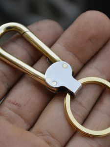 Handmade Stainless Steel Retro Keychain Mens Car Key Holder Creative Metal Waist Hanging Personalized Copper Key Accessories