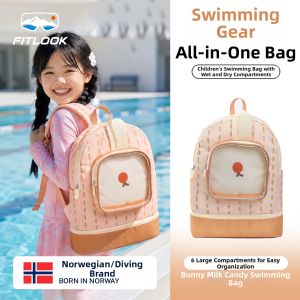 fitlook | Kids Double-shoulder Dry-wet Separation Multifunctional Large-capacity Backpack