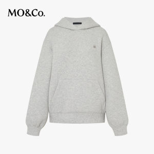MO&Co. | Metal Logo Airy Hoodie Red