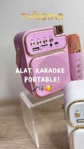 TWOSTAR Mic Speaker Bluetooth Wireless Karaoke Full Bass Suara Jernih