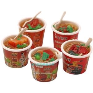 Miniature DIY Noodle Soup Bowl Dollhouse Accessories Pretend Play Educational Toys Realistic Mini Food for Kids over 14 Years Old