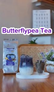ใบชาอัญชัน Butterfly pea tea By Mistercoffee มีกลิ่มหอมใบชาและดอกอัญชัน ขนาด 200 กรัม