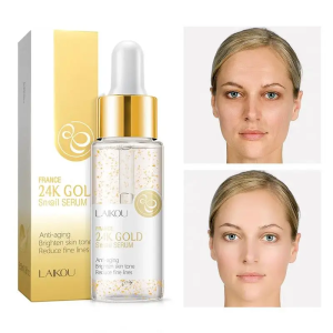 เซรั่มทองคำ 24k ผสมเมือกหอยทาก ช่วยลดเลือนริ้วรอย ต่อต้านริ้วรอยแห่งวัย 30 มล. ช่วยเติมความชุ่มชื้น ผิวกระจ่างใส ลดรอยหมองคล้ำ บำรุงผิวหน้า