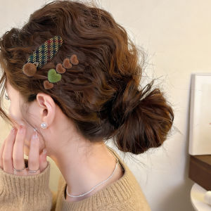 JIFANPAUL | Elegant Side Fringe Wool Flower Hair Clip