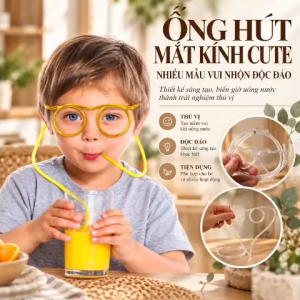 Ống Hút Mắt Kính Cute Nhiều Kiểu Dáng Ngộ Nghĩnh Trang Trí Đồ Uống