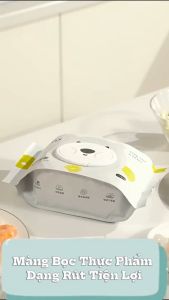 [Tặng móc treo màn bọc] Màng Bọc Thực Phẩm Dạng Rút Tiện Lợi 100 Cái Siêu Dai Có Nắp Đậy Kín Chống Bụi Chất Liệu PE