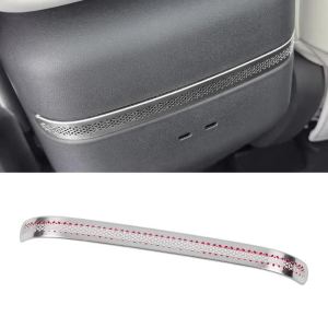 For Xpeng G6 2023 2024 2025 2026 Stainless Steel Car Rear Armrest Box Speaker Horn Trim Strip Cover Air Outlet Frame Sticker
