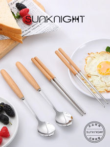 Bộ Thìa Đũa Cầm Tay SUNKNIGHT Shadow Bộ Đồ Ăn Trẻ Em Đựng Đồ Ăn Di Động Bằng Thép Không Gỉ Dùng Trong Các Hoạt Động Ngoài Trời