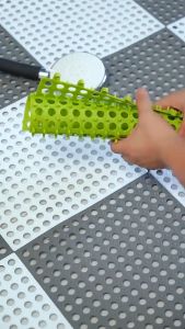 6pcs 30x30CM Bath Mat Holes Drain Floor Mat Non-Slip Bathroom Mat Shower Mat DIY Toilet Square PVC Mesh Drainage Mat