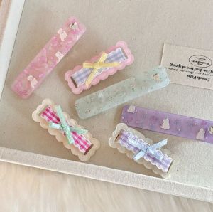 Sweet Floral Ribbon Hair Clips Cute Girl Power Set Adorable Hairband Hairband Hairpin Versatile Hair Accessories for Girls