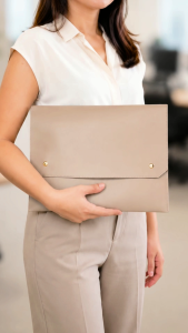 Storage Solutions Ph HARLOW Premium A4 Document Organizer | Soft Leatherette Portfolio Holder