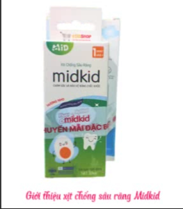 Xịt chống sâu răng Midkid 30ml - Giúp làm sạch khoang miệng bảo vệ men răng ngăn ngừa ố vàng răng