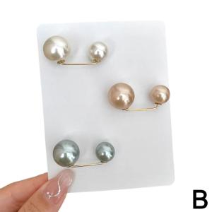 เข็มกลัดติดเอวแบบปรับได้ 3 ชิ้น ทำจากโลหะผสม ประดับมุกเทียม ใช้กับกระโปรง กางเกงยีนส์ และเสื้อผ้าอื่นๆ