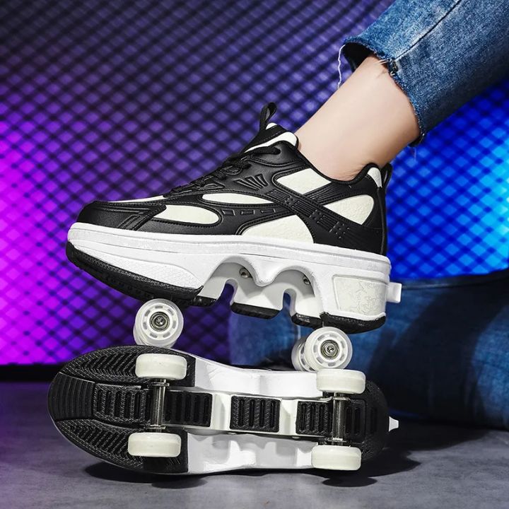 New Children's Skate Shoes Sport Shoes Detachable Four-Wheel