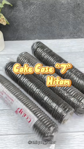 [Isi1000] Cake Case 7 HITAM TULIP Anti Minyak Greaseproof Paper / Kertas Alas Pie Susu Mochi Kue Kacang Bola Bola Coklat Glassine Hitam Pia Onde Onde / Kertas Cup Cake Cupcake 7" 7 Glassine Hitam Kertas Alas Roti Kue Glassine Hitam