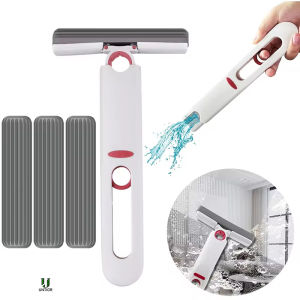 Small Mop Mini Portable Household Multifunctional Mop Hands-free Washing Toilet Bathroom Window Kitchen Table Small Mop