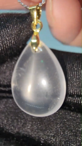(SG Seller Ready Stocks) Top Grade Natural White Quartz Pendant with 925 Silver Necklace