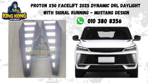 Proton X50 Facelift 2025 Dynamic DRL Daylight With Signal Running - mustang design