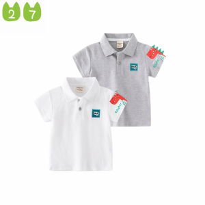 Funny Dinosaur Cartoon Polo Shirt for Boys
