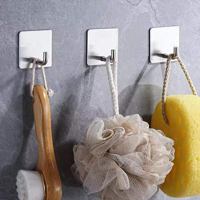 Móc Dán Tường Chịu Lực Inox Móc Treo Tường Siêu Dính Treo Đồ Đa Năng Không Cần Khoan