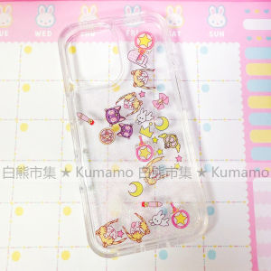Transparent Slip-Resistant iPhone 17 pro Max Case Glitter Powder Design Cartoon Style Protection for Apple 16 15 14 13 Series