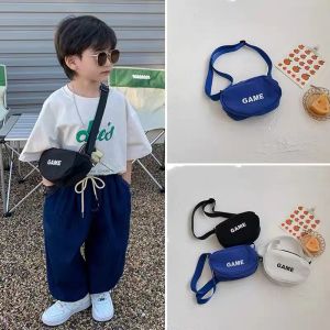 กระเป๋าคาดเอวเด็กชายแบบสะพายข้างขนาดเล็ก สไตล์เกาหลี กระเป๋าใส่เหรียญ กระเป๋าสะพายไหล่แบบลำลองสำหรับเด็กชายและเด็กหญิง