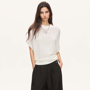 S·DEER | Summer Lightweight Linen Blend Loose Fit Rib Knit Sweater