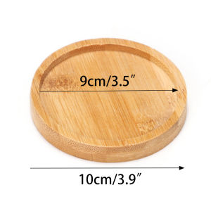 Flower Pot Tray Bamboo Wood Plant Stand Indoor Anti-Fade Drainage Water Oval Shape Balcony Simple Elegant Design Holder Supplies