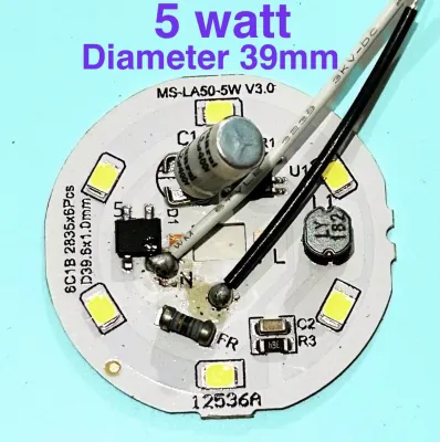 PCB LED AC MSL SUDAH SOLDER HARGA ECER SATUAN 7 5 9 12 15 18 30 WATT