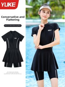YUKE | Conservative and Shaping One-Piece Swimsuit for Plus Size