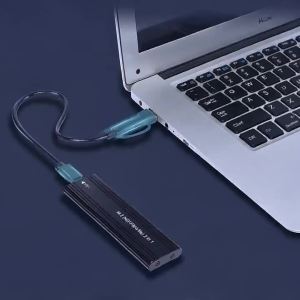 KEBIDUMEI 10Gbps Dual Protocol M.2 NVME SATA SSD Enclosure USB C Type A+C M2 SSD Case Fit M Key B+M Key Solid State Disk Adapter
